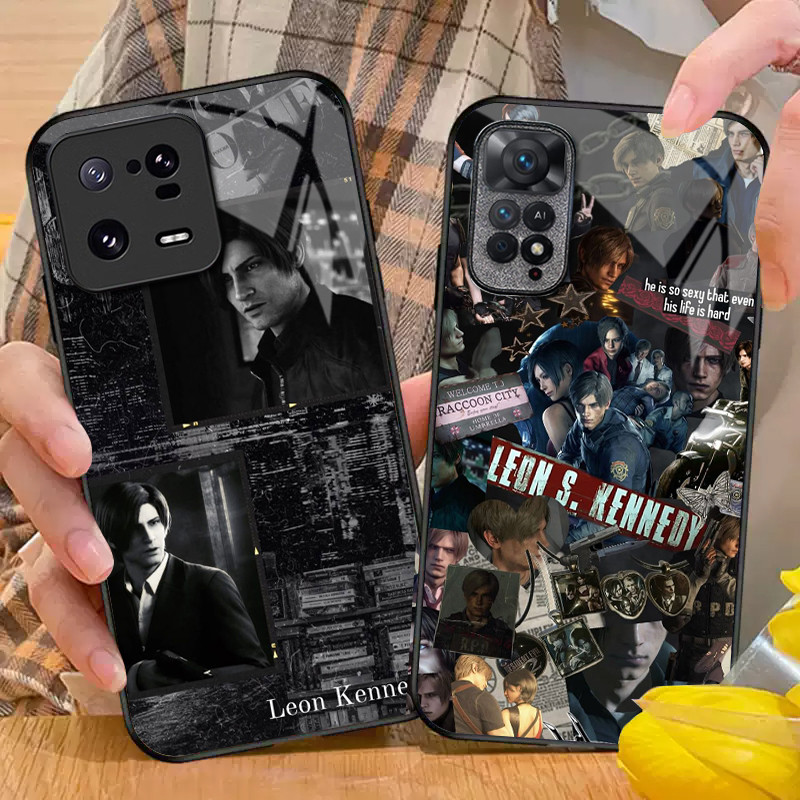 Resident Evil Leon Kennedy 02 Capa De Telefone De Vidro Para Xiaomi POCO X7 X3 X4 GT NFC X5 X6 PRO 5G F3 F4 F5 M3 M4 M5