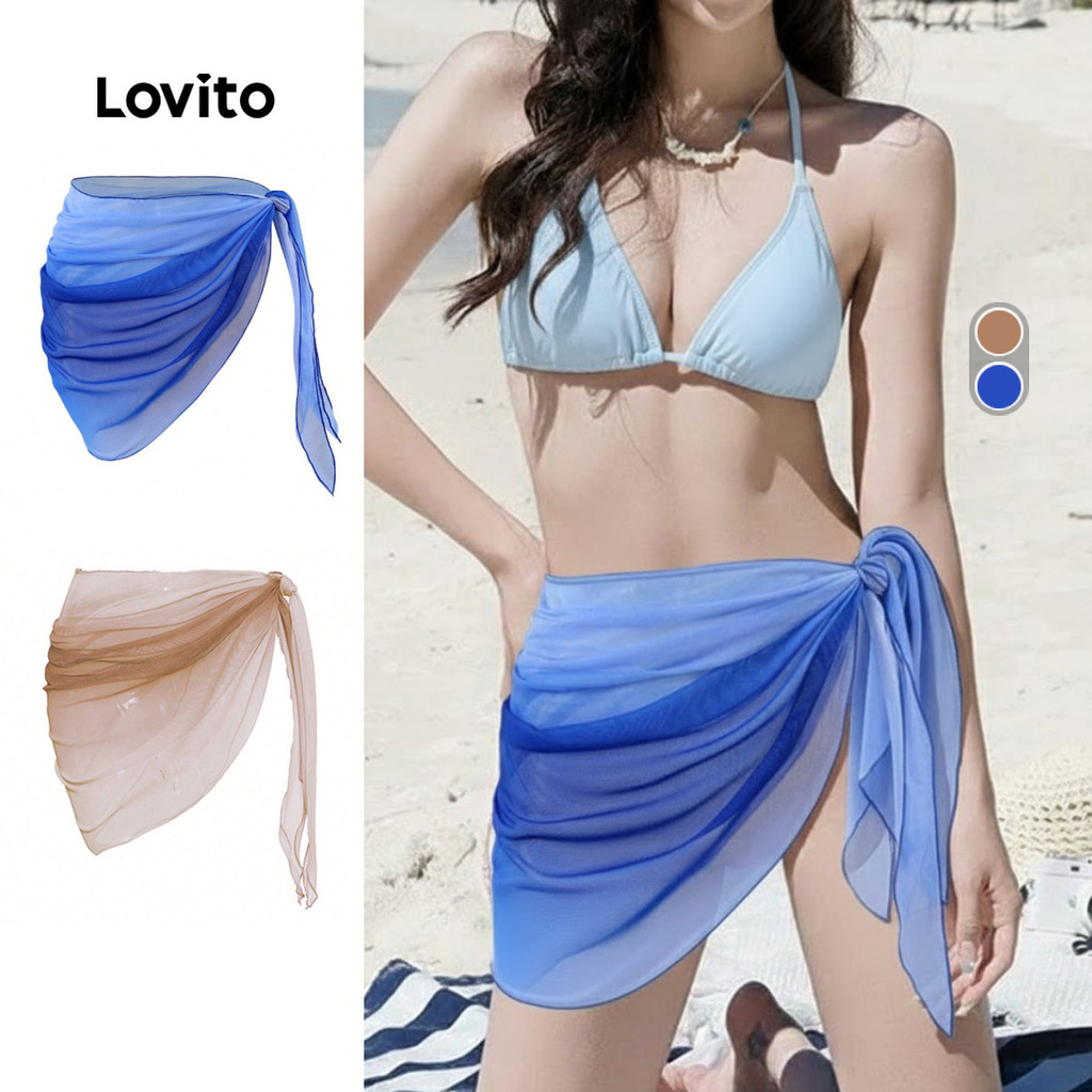 Lovito Boho Kimono Gradiente Primavera/verão Kimono Azul Escuro para mulheres LNE130X048 em Oferta na Shopee