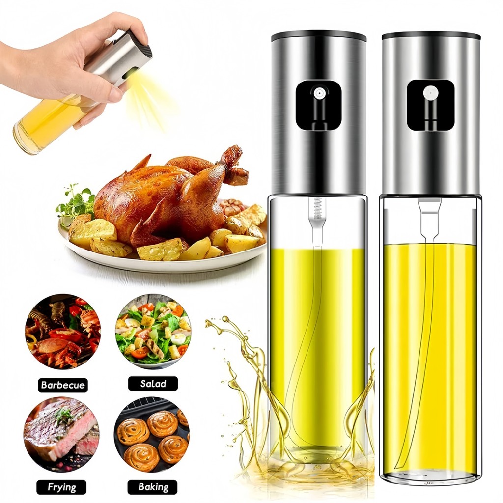 frascos spray de vidro para cozinha, pulverizadores de óleo comestível, utensílios de cozinha, 100 ml