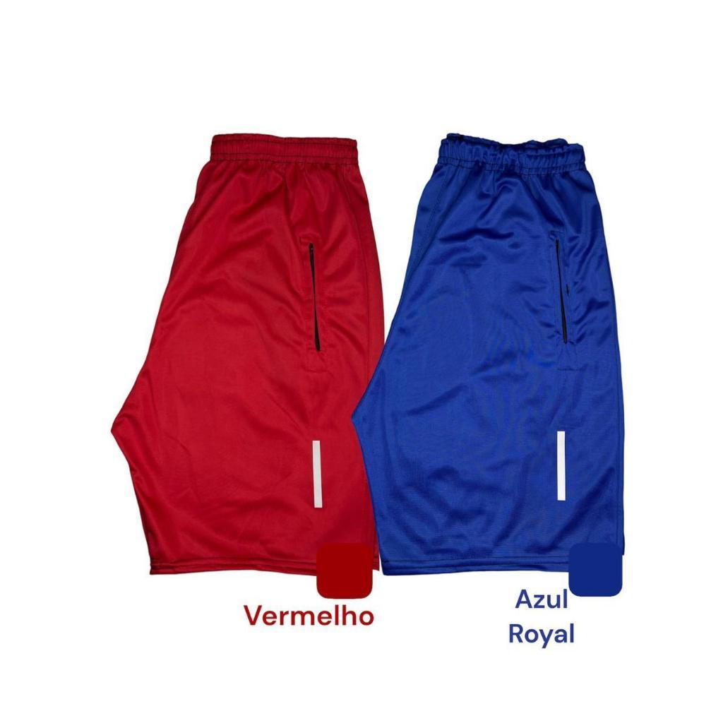 Kit 2 Bermudas Adulto Dry Fit Com Bolsos Forrada Ótima Para Academia Futebol