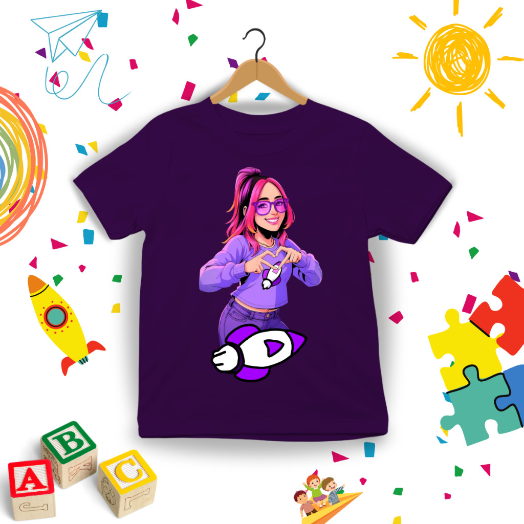 Camiseta Infantil Katlen Turma Dos Rosa Moda Juvenil Blusa 100% Algodão Menina e Menino Unissex em Oferta na Shopee