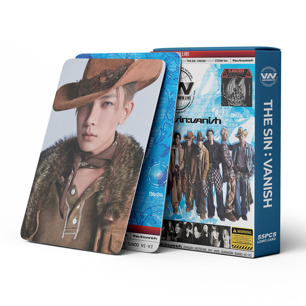55pcs/box EN-HYPEN DARK BLOOD Photocards Album Sunoo Heeseung Jay Jake Niki Sunghoon Jungwon Lomo Cards ENHYPEN Kpop Postcards New Arrivals