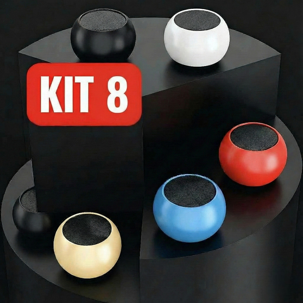 Kit 8 Caixa Boa qualidade de som Bluetooth  Metal Potente Portátil Bateria Boa qualidade À Prova D'água Cores Misturadas