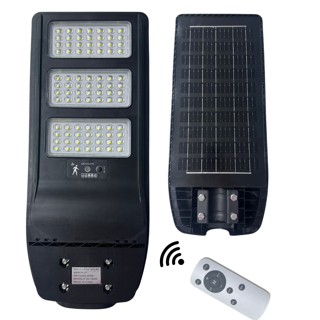Luminária Led Pública Solar 300w LP Com Sensor Poste De Rua Prova D'água Ip67