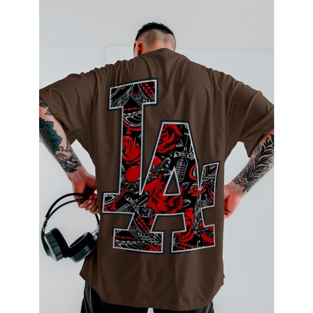 Camiseta Oversized Los Angeles City Street Unissex DTF ref4423 em Oferta na Shopee