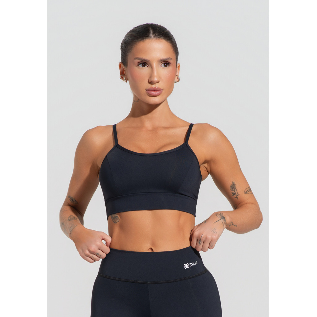 TOP FITNESS COM RECORTES BÁSICO DLK em Oferta na Shopee