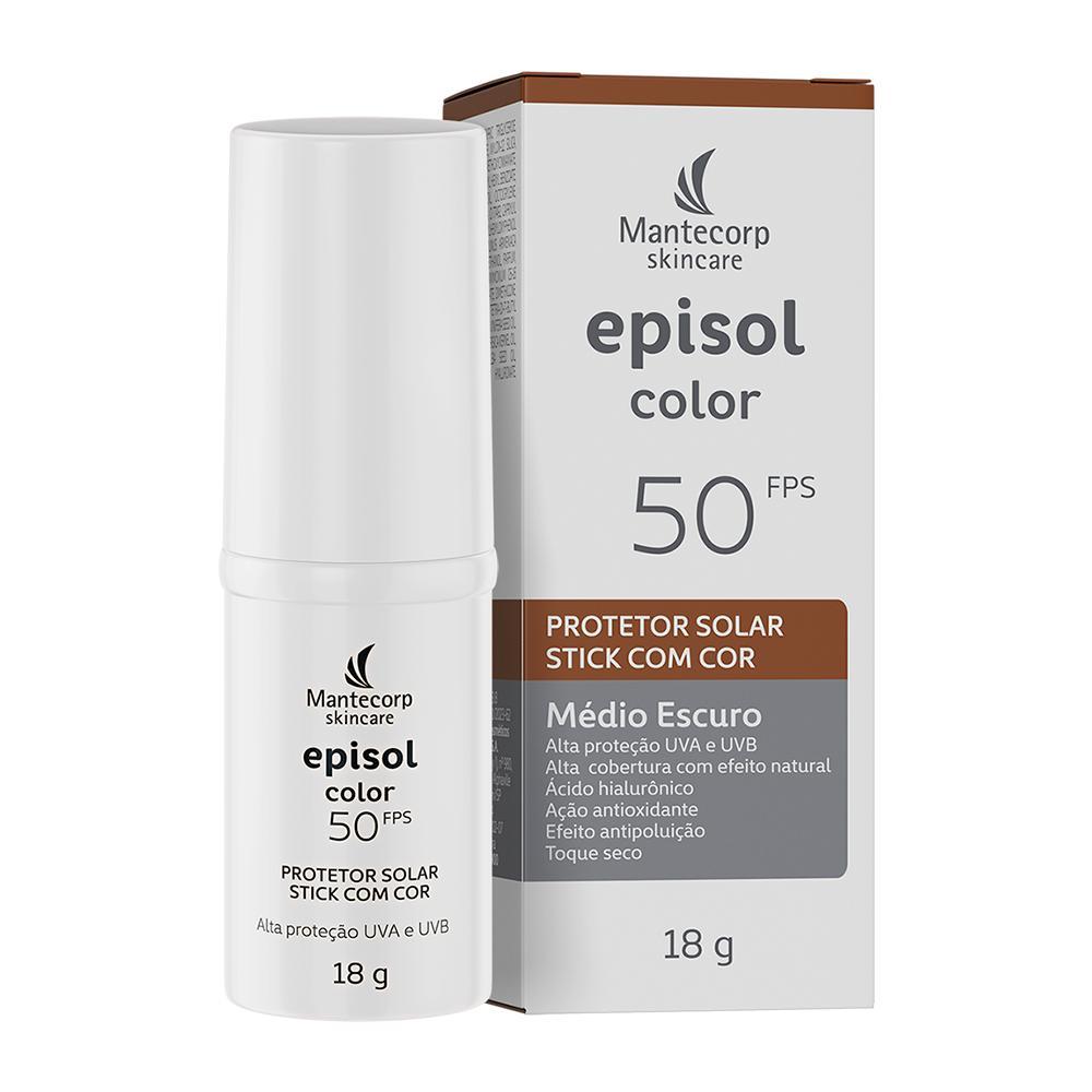 Protetor Solar Episol Color Stick FPS 50 | Médio Escuro 18g em Oferta na Shopee