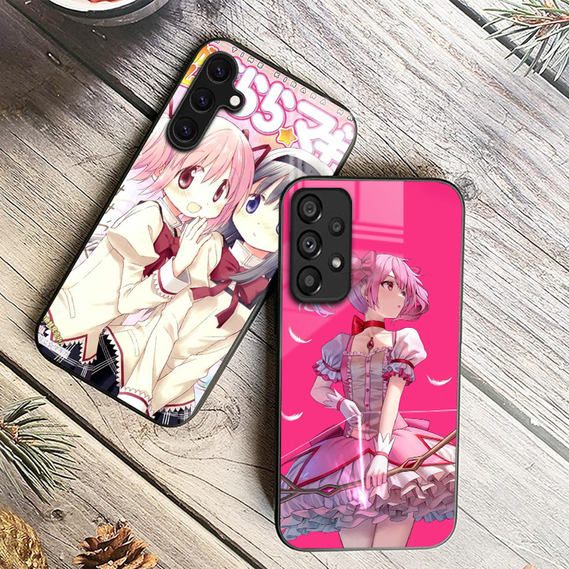 Puella Magi Madoka Magica 03 Capa De Telefone De Vidro Para Samsung Galaxy A14 A16 A30 A22 A32 A33 A15 A35 A42 A55 A56 4