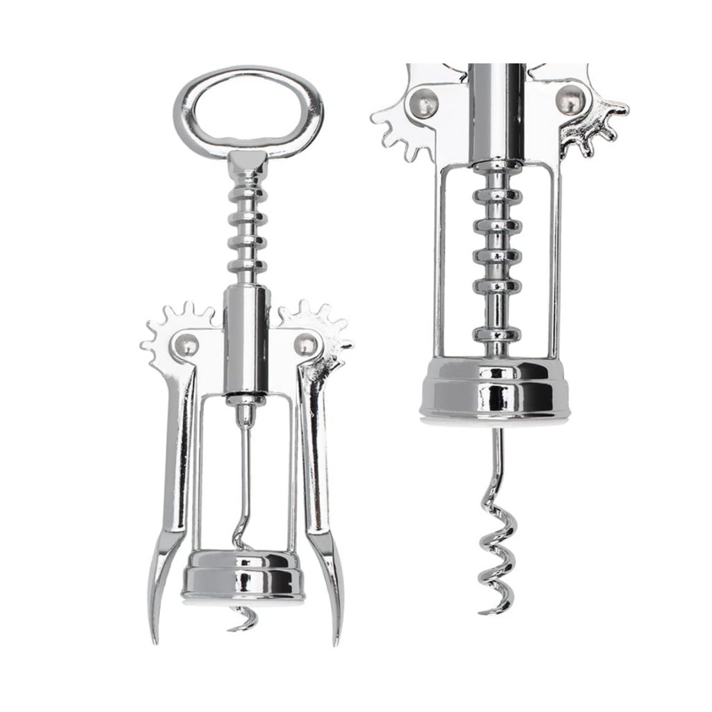 Saca Rolhas Abridor de Vinho Profissional Aço Inox Multiuso 16,5cm