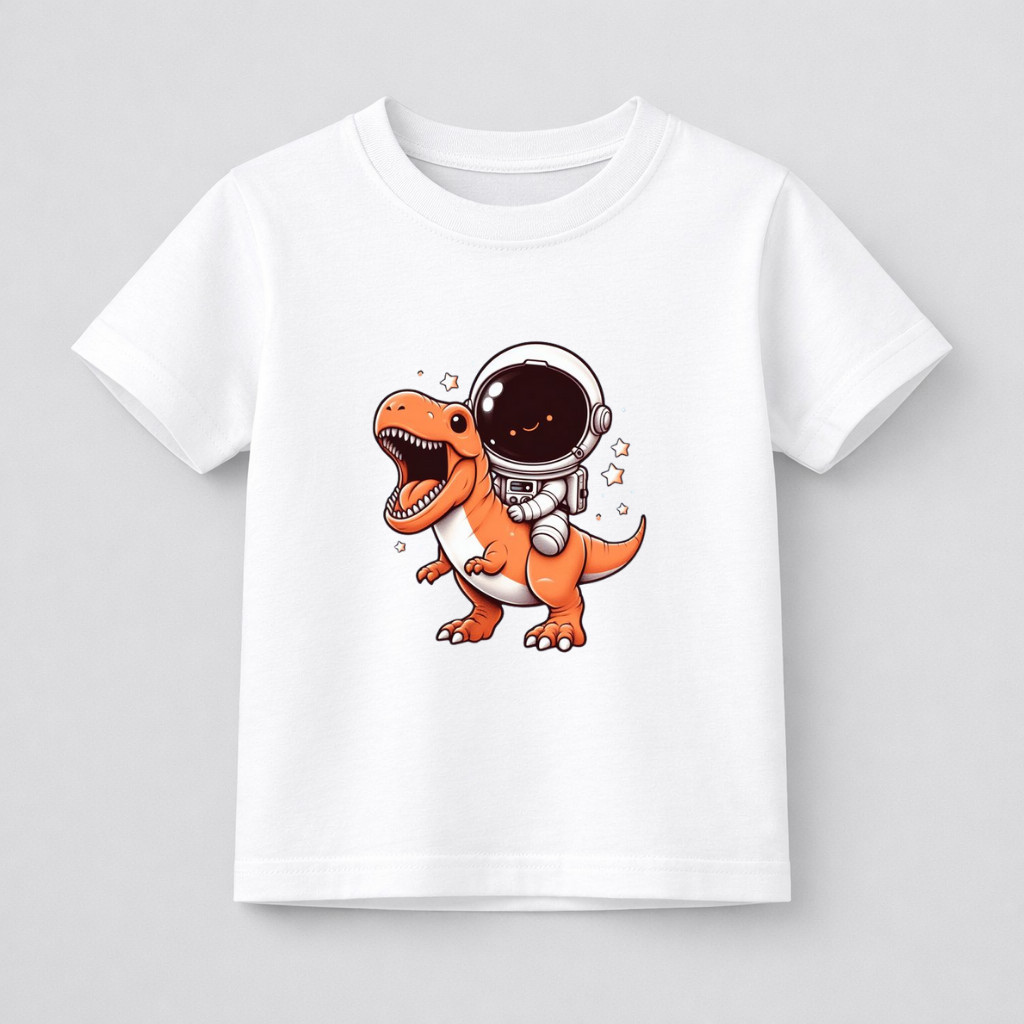 Camiseta Infantil Estampa Divertida Dinossauro Camisa Criança Verão Volta as Aulas
