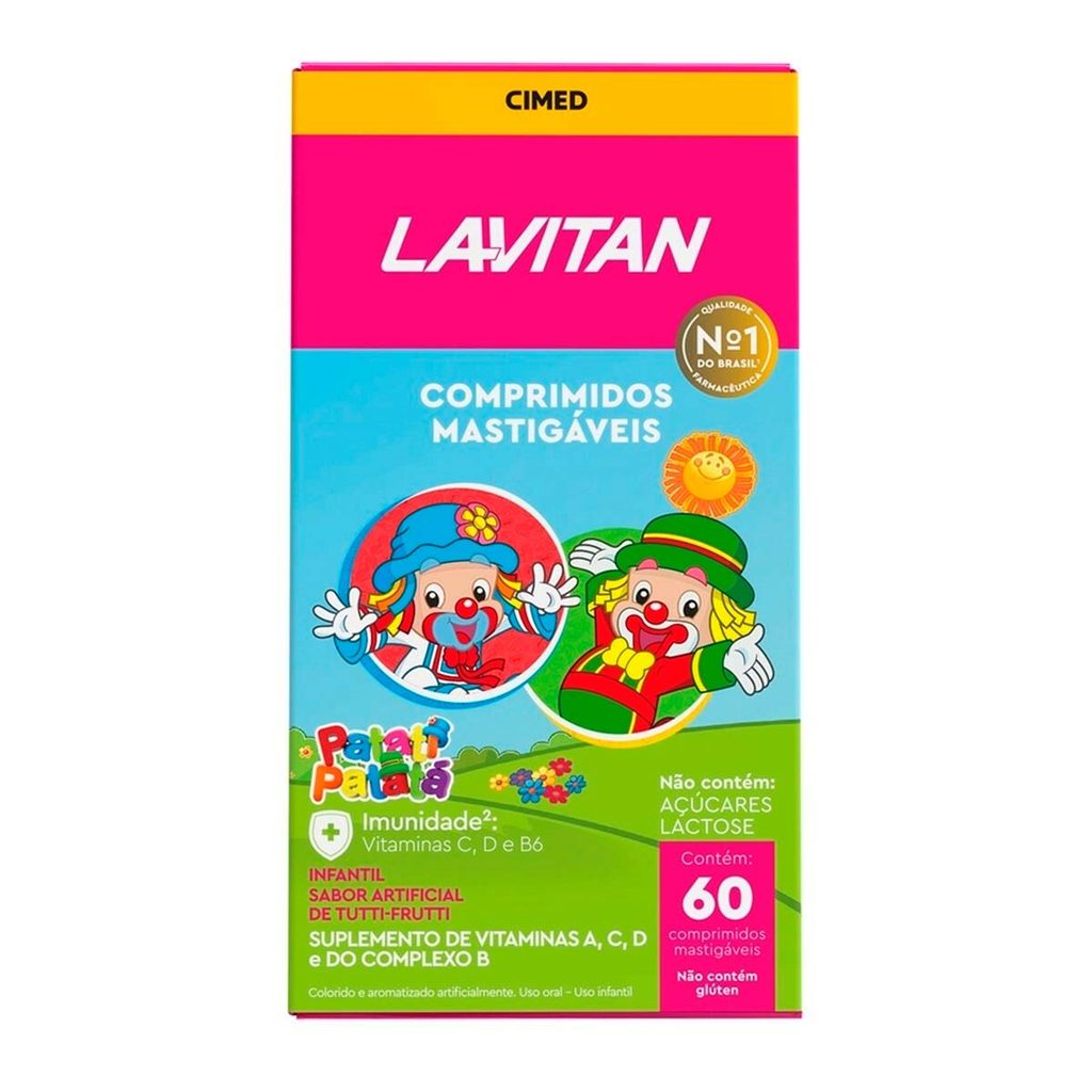 Imagem Lavitan Kids Tutti-Frutti 60 Comprimidos