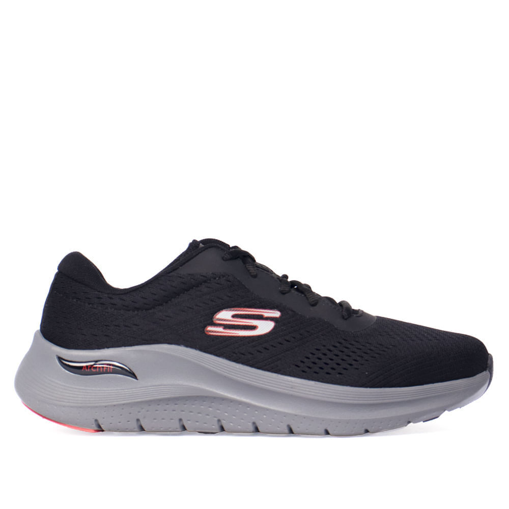 Tênis Masculino Skechers Arch Fit Respirável Preto