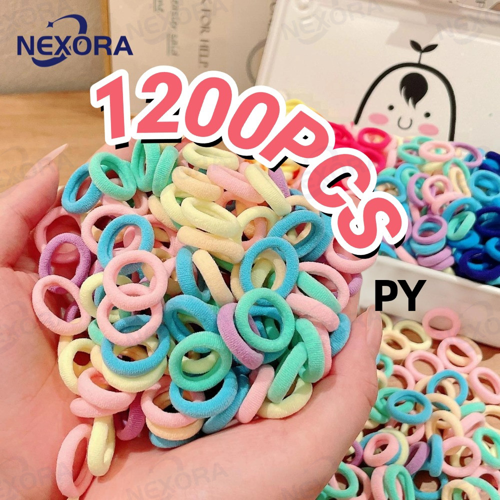 1200 Kit de Elásticos de Cabelo para Bebê Elástico de Cabelo Colorido Bebê Elástico de Cabelo Resistente