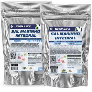 Sal Marinho  Integral Iodado 2 kg Salinas Mossoró Fino em Oferta na Shopee