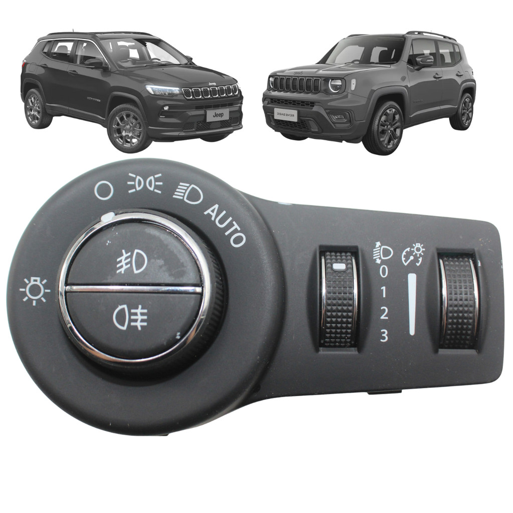 Botão Comando Chave Luz Farol Milha Jeep Renegade 2016 A 2020 Original