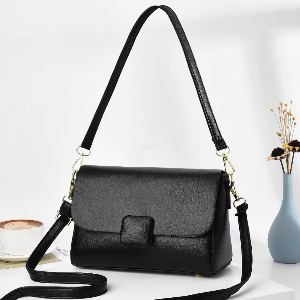Marissa Bolsa Quadrada 2025｜Alça Dupla Ajustável (Axila/Crossbody)｜PU Premium Antimanchas