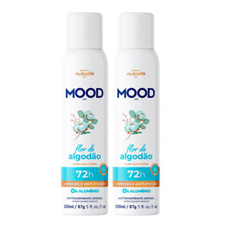 Kit 2 Desodorante Mood Care Aerosol Flor de Algodão Antitranspirante 72h 150ml em Oferta na Shopee