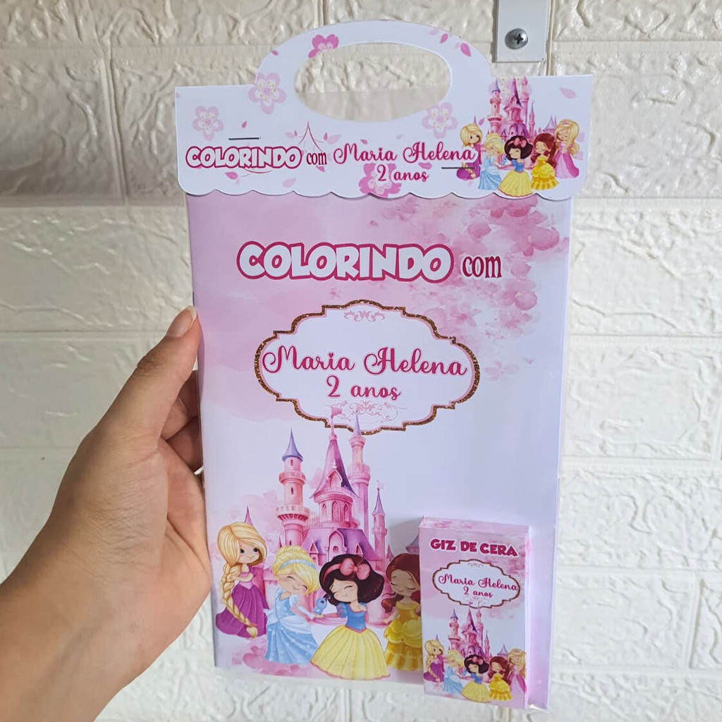 Revistinha Livro de Colorir - PRINCESAS BABY CUTE - Lembrancinha de aniversario KIT PINTURA Livrinho