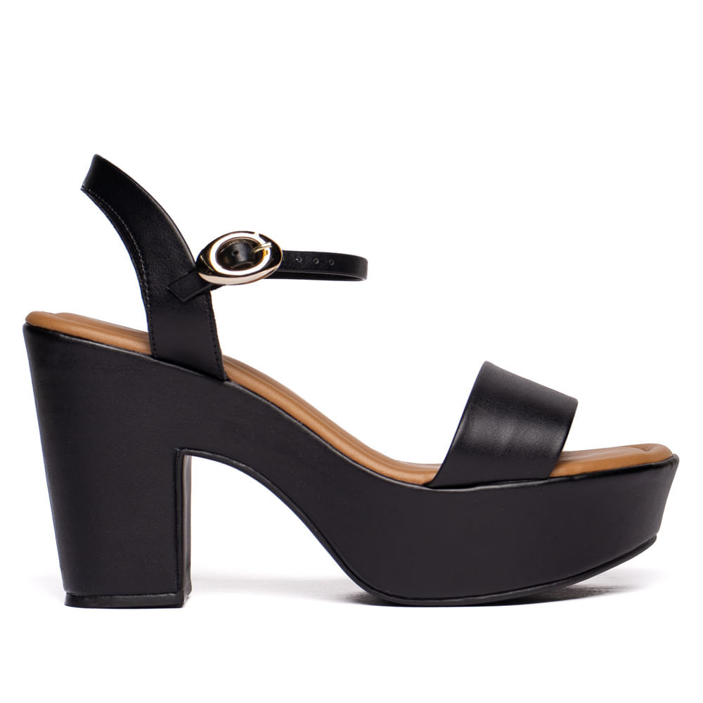 Sandália Feminina Bebecê Salto Plataforma Preto em Oferta na Shopee