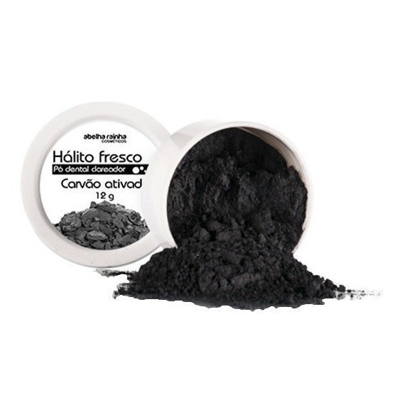 Pó Dental Com Carvão Ativado Branqueador Hálito Fresco 12g em Oferta na Shopee