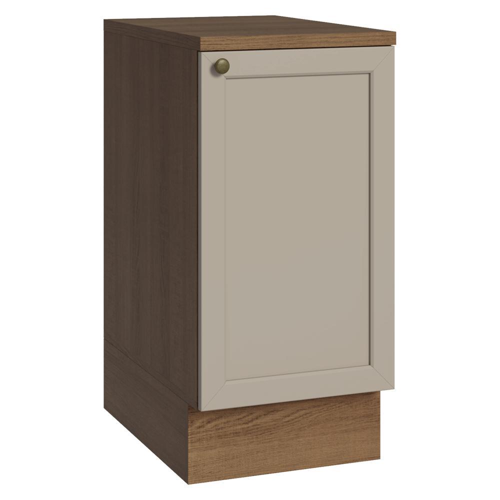 Balcão de Cozinha 40 cm 1 Porta Rustic/Crema Vik Madesa