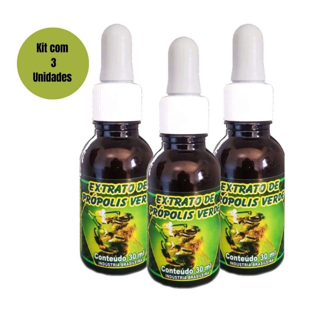 Extrato de Própolis Verde 30 ml  - Kits Com 1, 2 e 3 Unidades em Oferta na Shopee