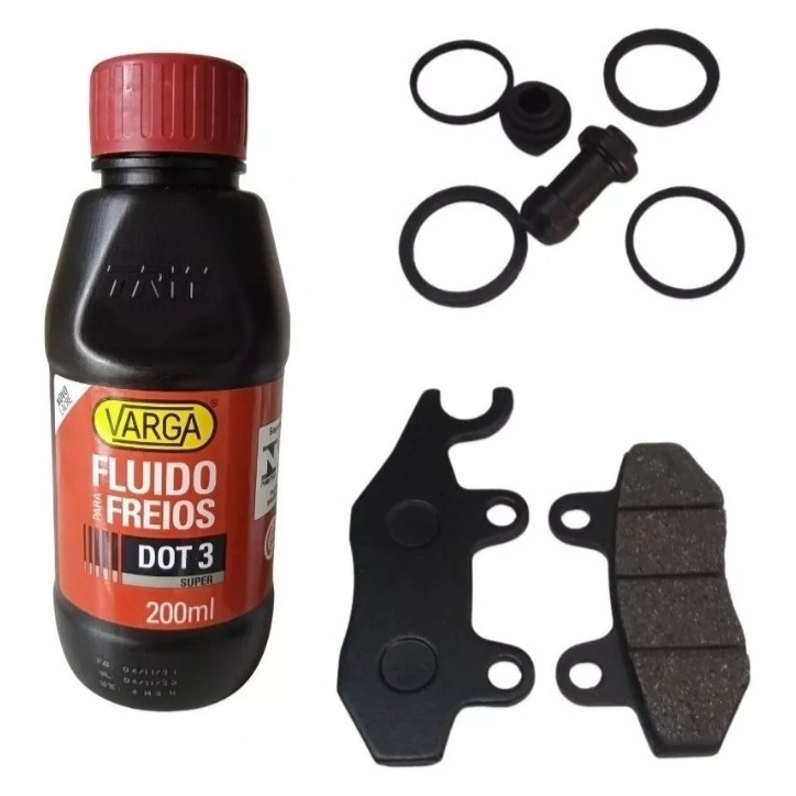 Pastilha De Freio CBX 250 Twister + Reparo Da Pinça E Fluido Freio DOT 3 Varga