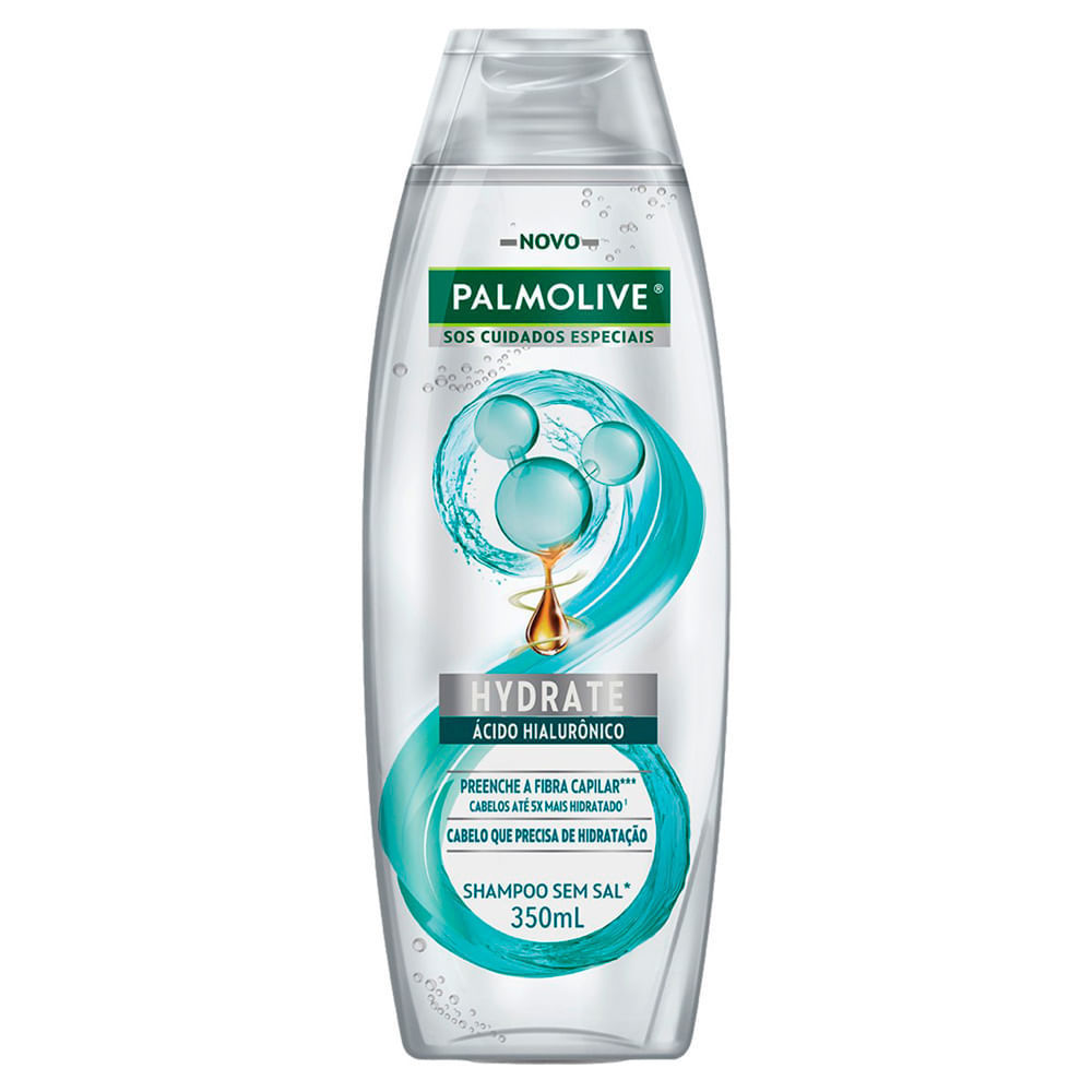 Shampoo Palmolive SOS Cuidados Especiais Hydrate Hialurônico 350ml