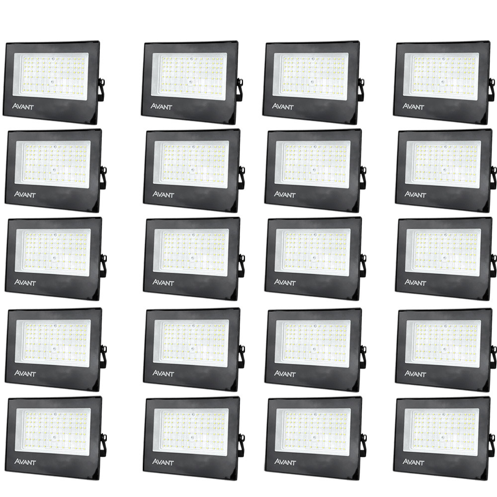 Kit Iluminação 20 Refletor LED Slim100 Avant Luz Branco Frio Bivolt 100W Iluminação Geral