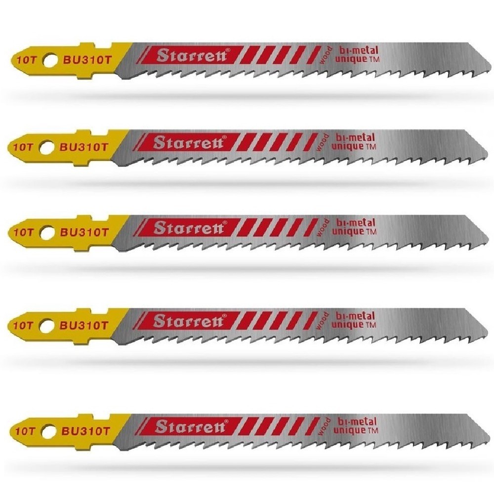 Lâmina serra tico tico 75 mm 10 dentes bimetal para madeira 5 peças - BU310T Starrett