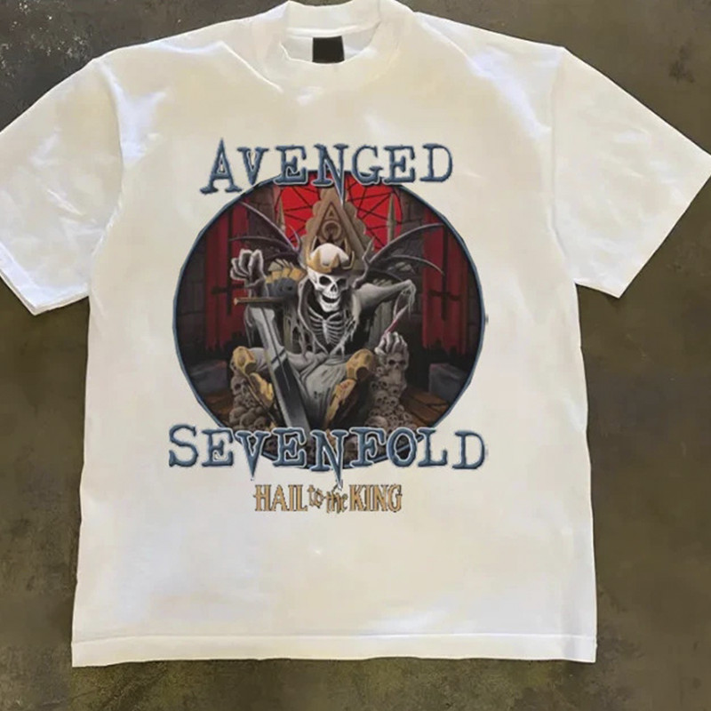 Tshirt Rock Masculina Caveira Coroada Estampada Lançamento Camiseta 100% Algodão Camisetão  Oversized - Ohana