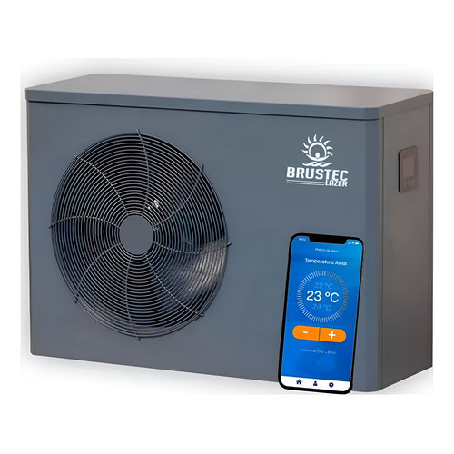 Aquecedor Trocador Bomba De Calor Br-30 Plastic 30000L Brustec 220v Inverter