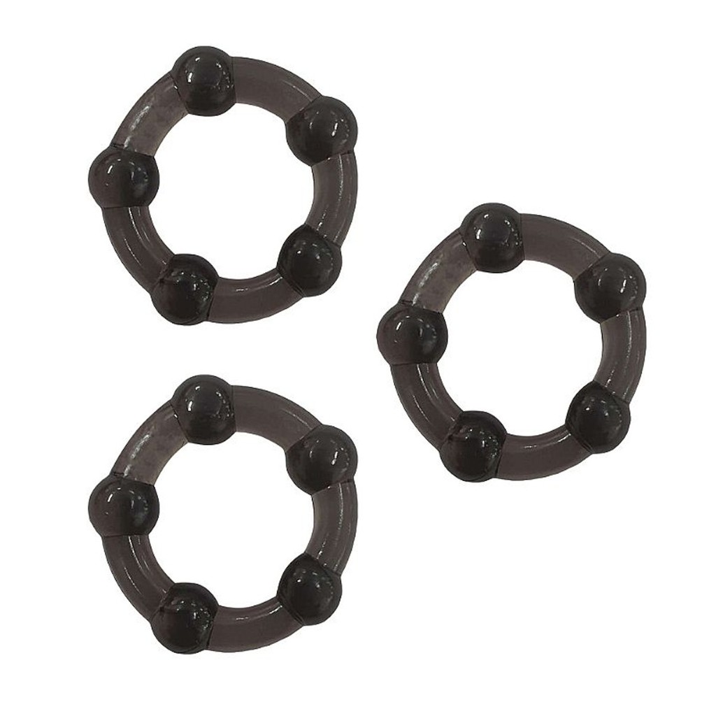 Kit com 3 Anéis Peniano em Silicone - 2 Cores | SI em Oferta na Shopee