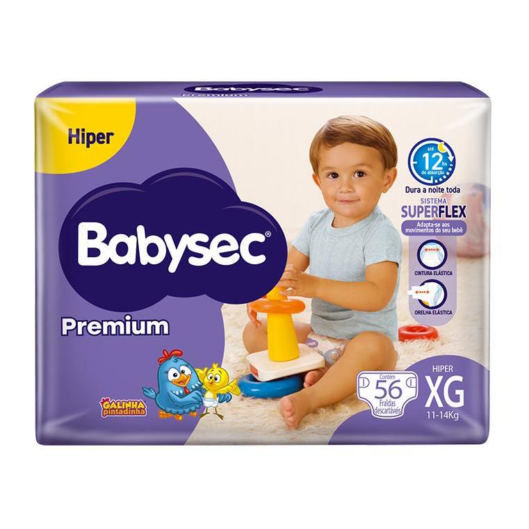 Fralda Babysec Galinha Pintadinha Premium Hiper XG 56 Unidades em Oferta na Shopee