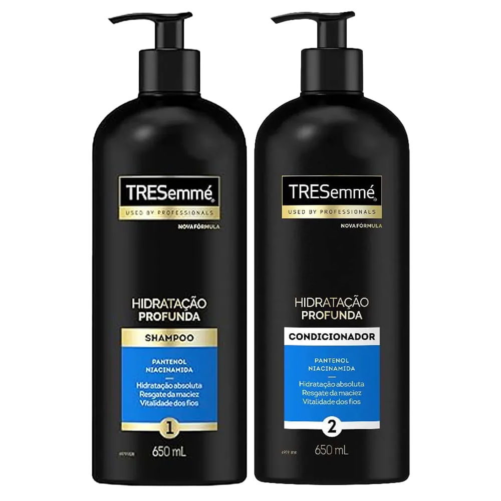 Kit Shampoo + Condicionador Tresemmé Hidratação Profunda 650ml em Oferta na Shopee