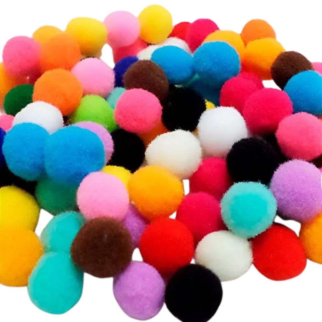 100/200/300/400/500 Mini Pompons 15mm Artesanato DIY Escola Manualidades Decoração Criativa
