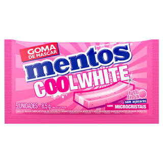 Chiclete Mentos Cool White Sabor Tutti Fresh com Microcristais Sem Açúcar 8,5g em Oferta na Shopee