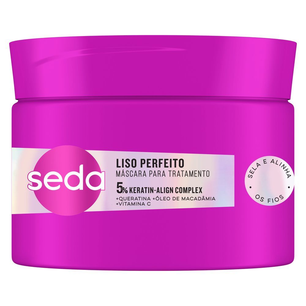 Máscara de Tratamento Seda 5% Keratin Align Complex Liso Perfeito 300g em Oferta na Shopee
