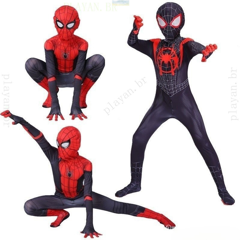 2A Traje de Homem-Aranha Venom Preto de 12 Anos Herói Retorno Fantasia de Uma Peça Halloween 205 n VIXS