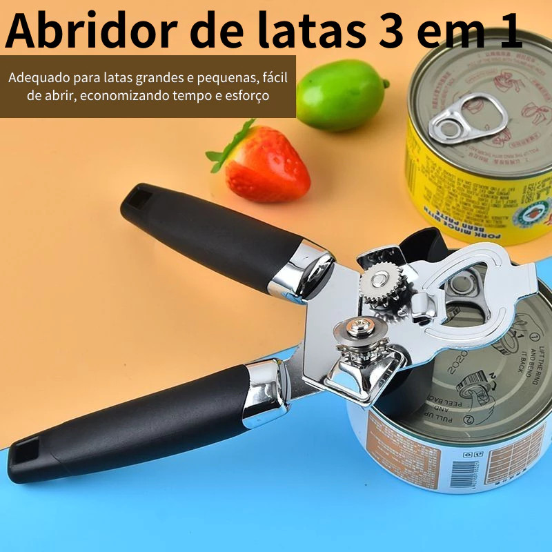 Abridor De Latas E Garrafas Aço Inox Profissional Casa Envio Imediato em Oferta na Shopee