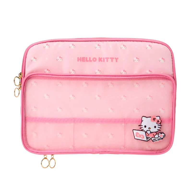 ‌     Capa para Tablet Bordada Hello Kitty & Kuromi – Capa para Laptop Feminina Bonita e Leve (À Prova de Choque e Respi