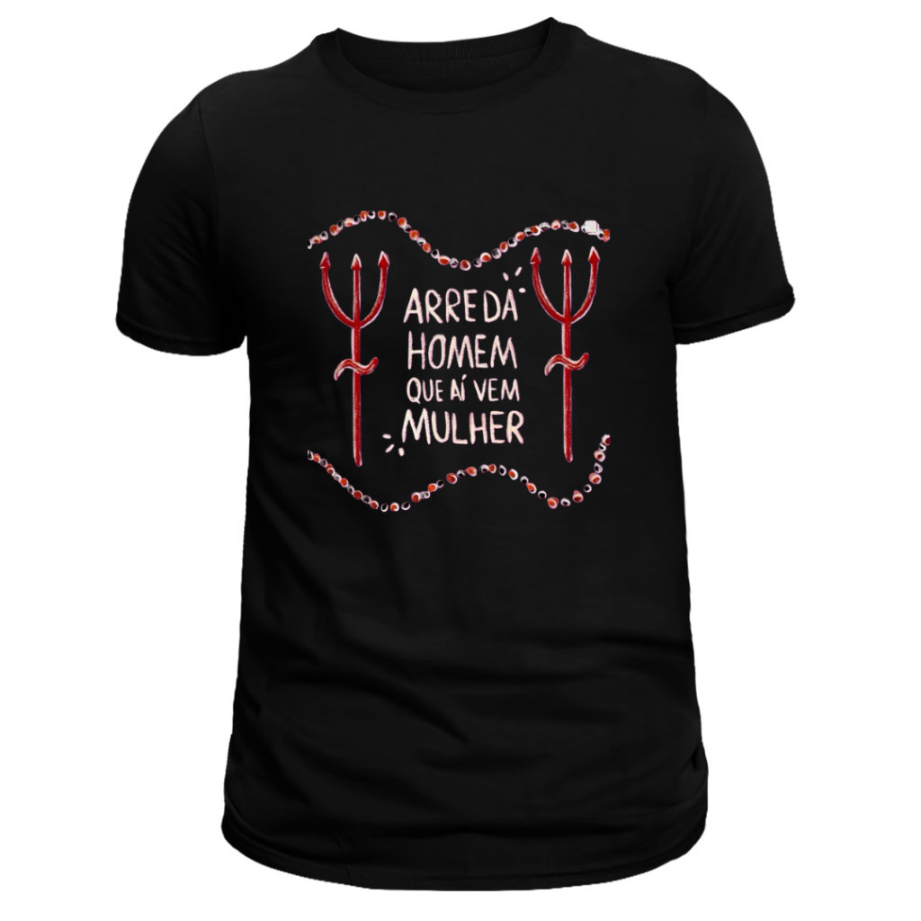 Camiseta Umbanda Candomblé Pomba-gira Unissex Estampada Algodão Premium Tecido Respirável Alta Qualidade