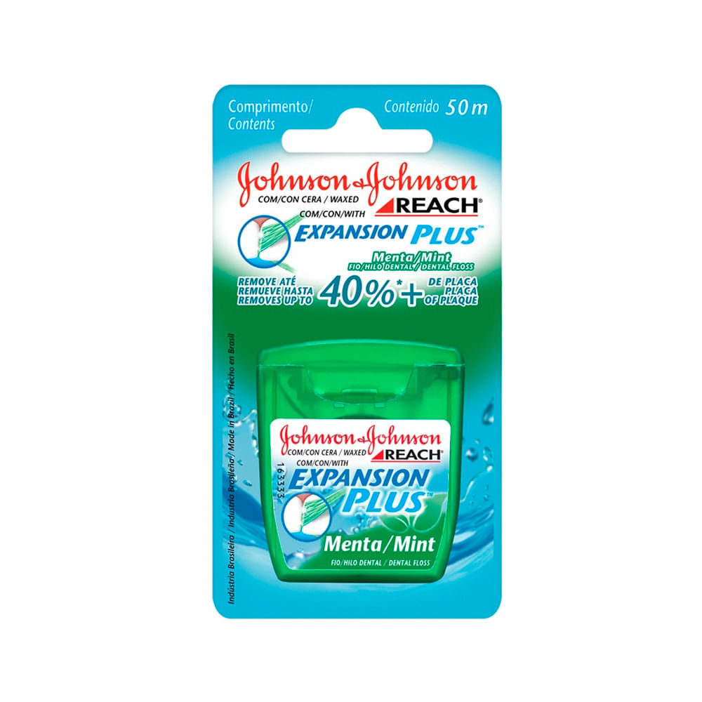 Fio Dental Johnson's Reach Expansion Plus Menta 50m em Oferta na Shopee