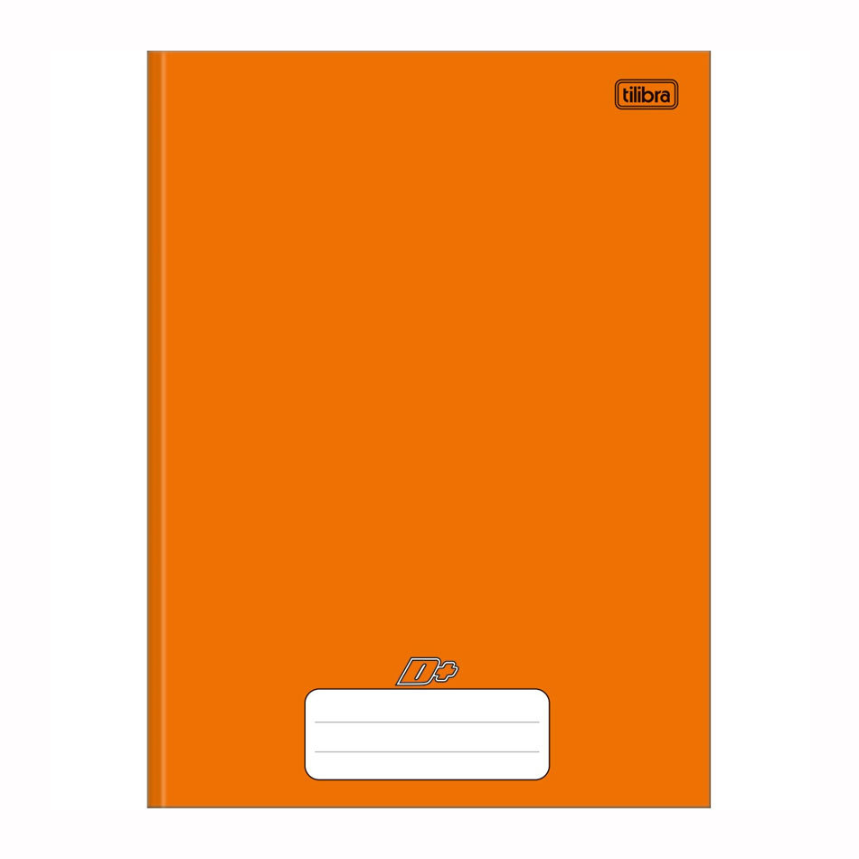 Caderno brochurão capa dura universitário 1x1 96 folhas D Mais Laranja Tilibra em Oferta na Shopee