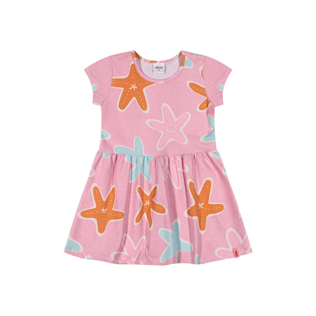 Vestido Infantil Menina Estrela-do-Mar Elian Rosa em Oferta na Shopee