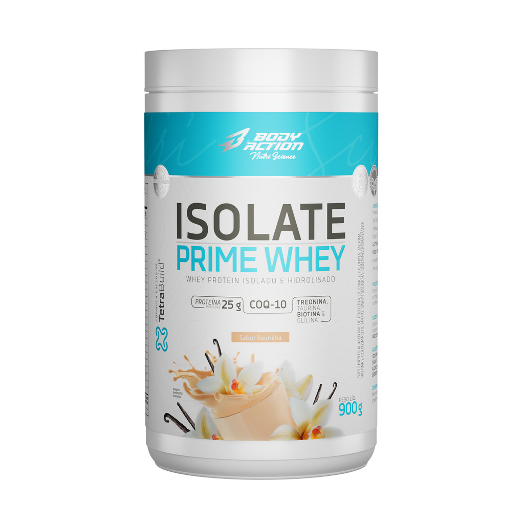 Whey Protein Isolado | Isolate Prime Whey | 25g Proteína | 900g - Bodyaction em Oferta na Shopee