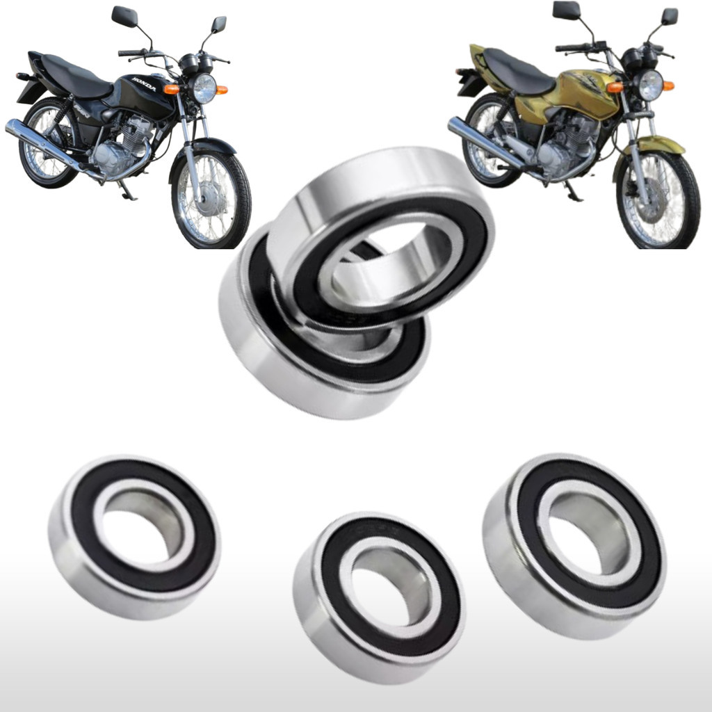 Kit de 5 Rolamentos Para Rodas Dianteira e Traseira Titan 125 2000 a 2004 e Fan 2005 a 2013 em Oferta na Shopee