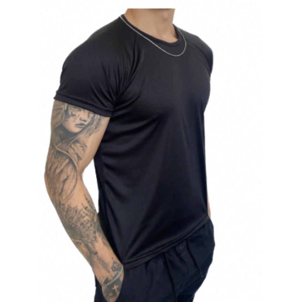 Camiseta Masculina Dry Fit Academia Treino Corrida Esportiva Fitness Confortável Leve Respirável Dia a Dia