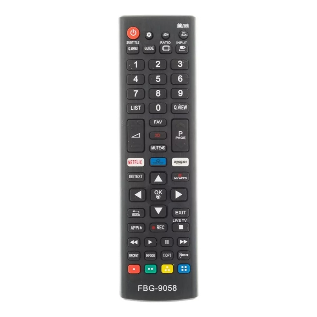 Controle Remoto Compatível TV LG Smart LED/LCD – Substitui Original AKB75095307  Novo com NF -Teclas Netflix Amazon