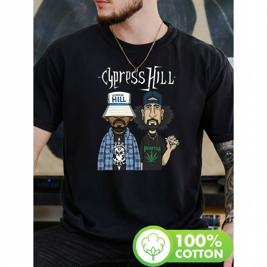 Camiseta Masculina Cypress Hill Estampa Moderna Atemporal Estilosa Casual Tendência